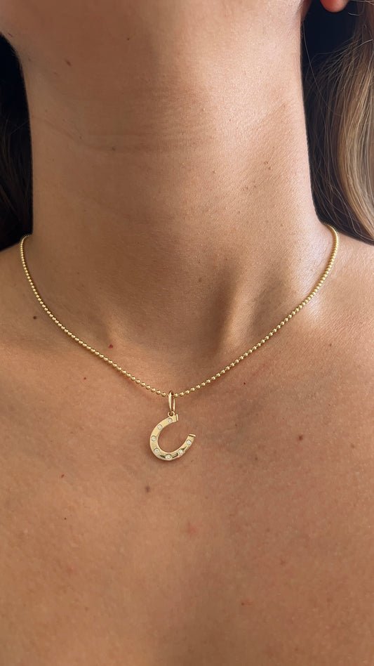 Diamond Horseshoe Pendant