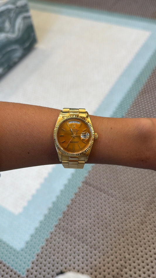 Orange Rolex Oyster Perpetual Datejust