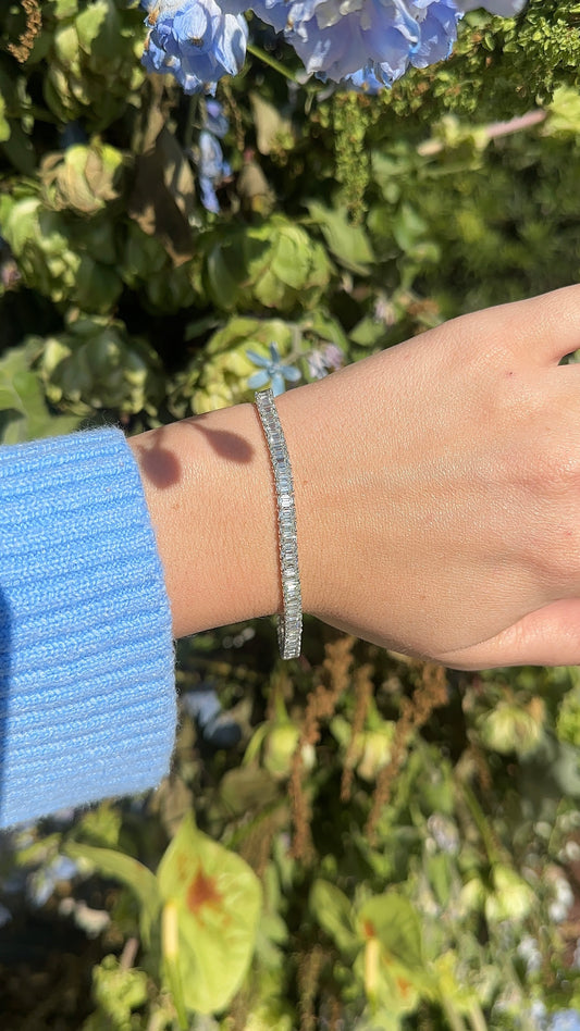 Mae Emerald Diamond Tennis Bracelet