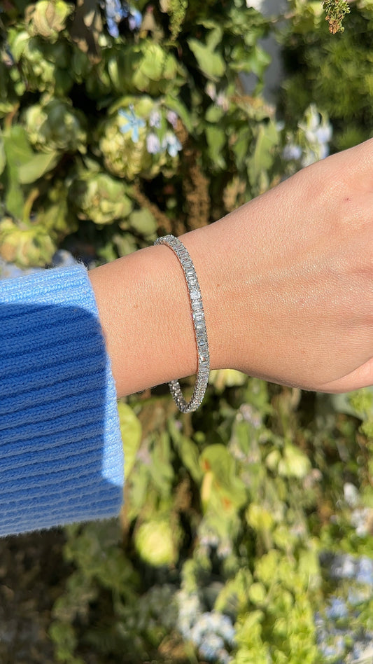 Macy Emerald Diamond Tennis Bracelet