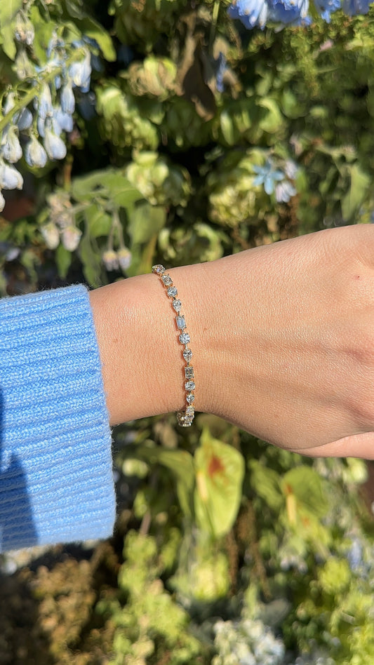 Fancy Shape Diamond Tennis Bracelet