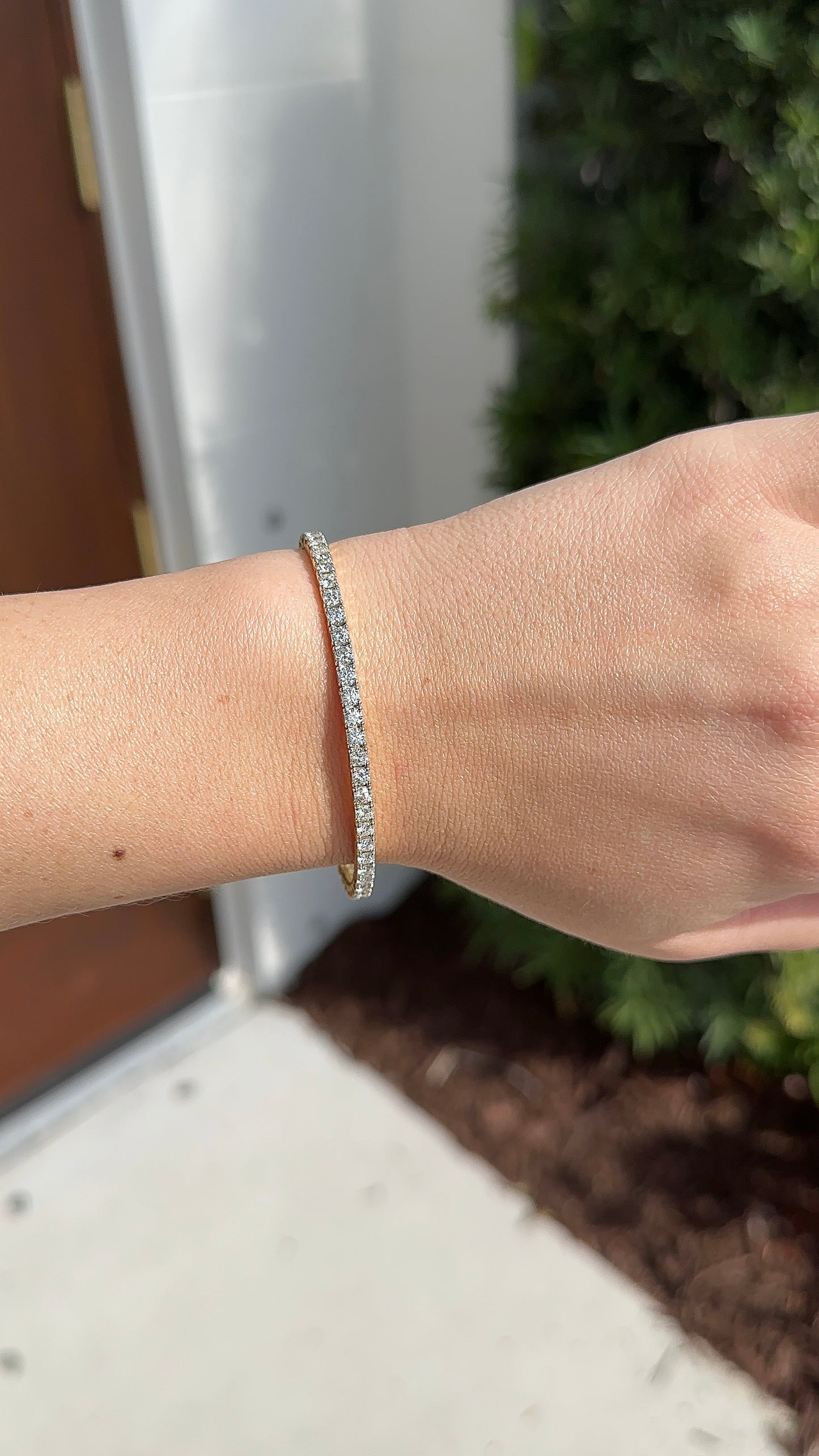 Prong Set Diamond Flex Bangle