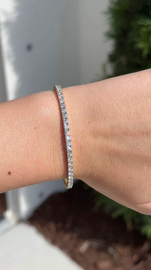 Prong Set Diamond Flex Bangle