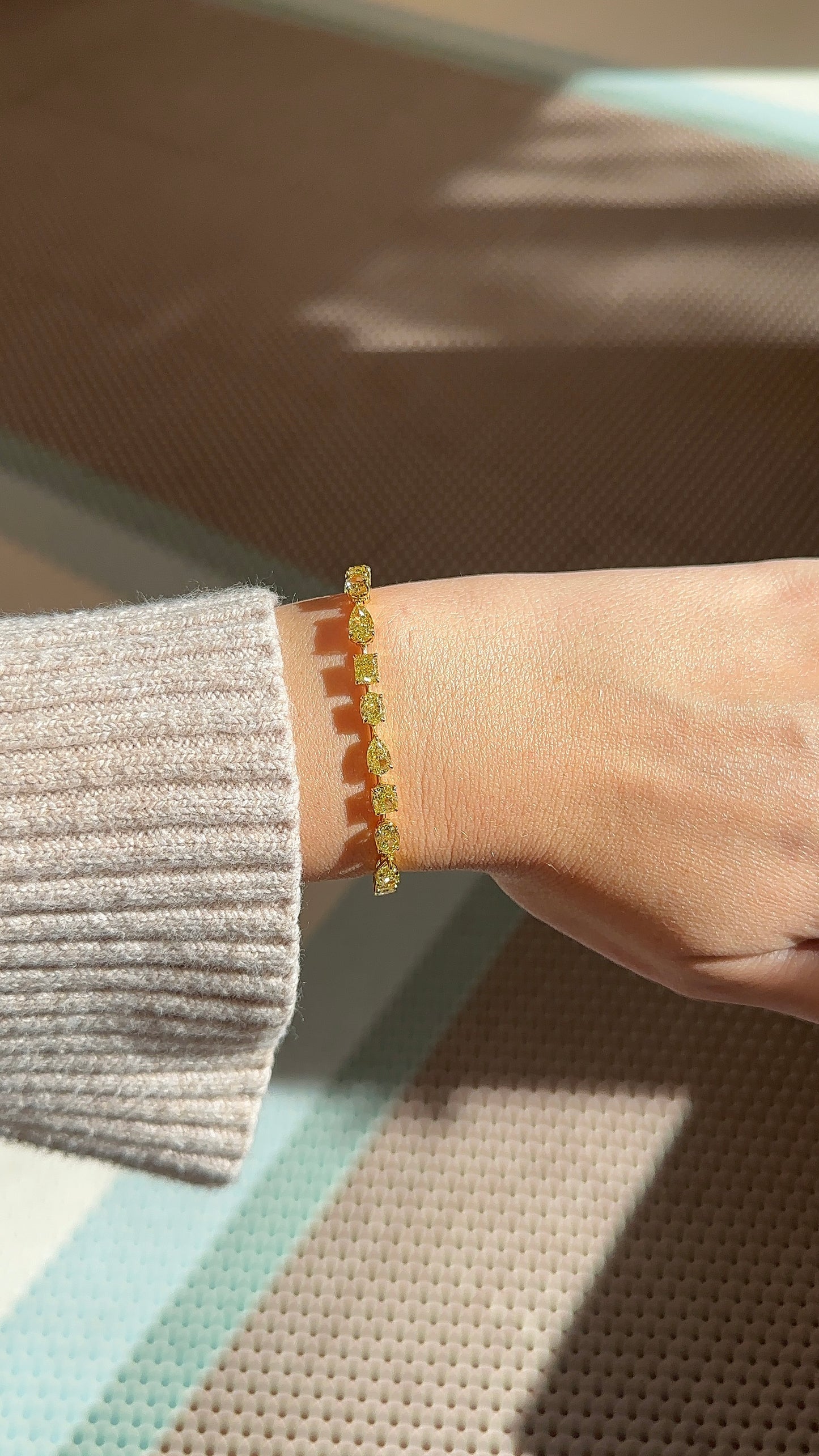 Fancy Cut Yellow Diamond Bracelet