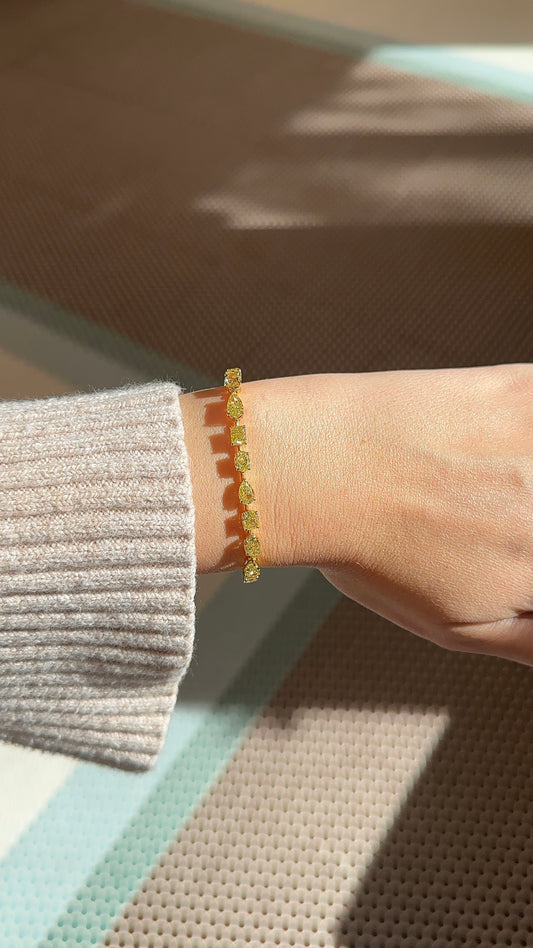 Fancy Cut Yellow Diamond Bracelet