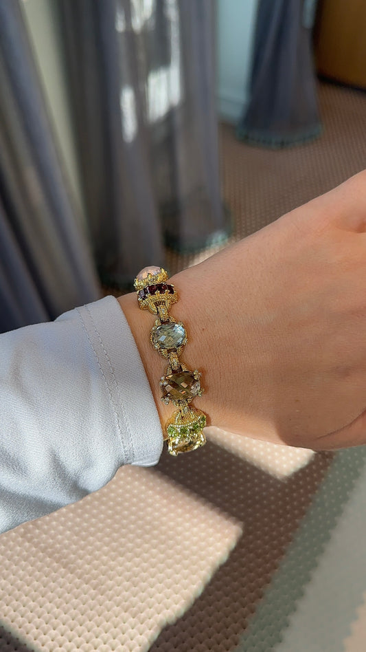 Vintage Judith Ripka Gemstone Bracelet