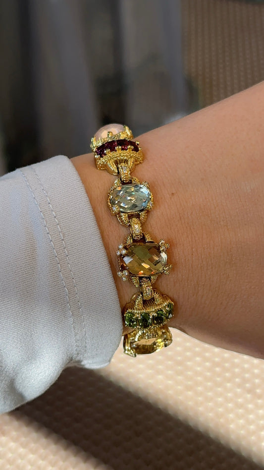 Vintage Judith Ripka Gemstone Bracelet