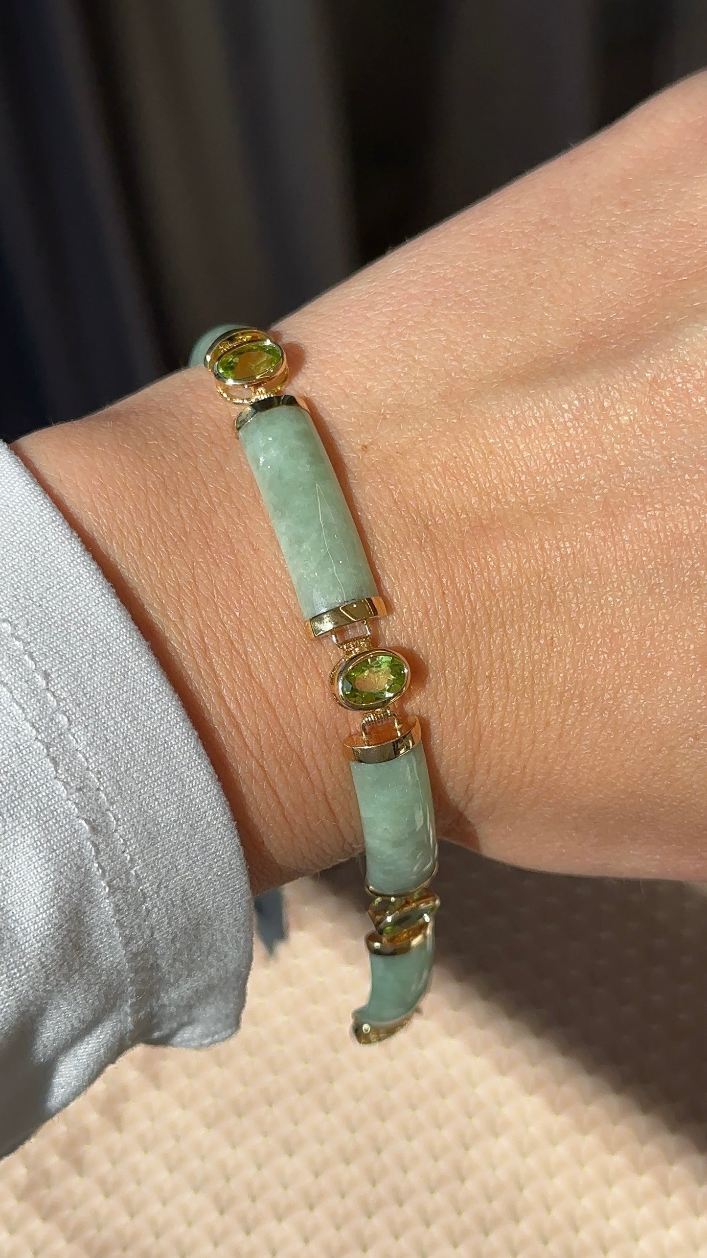Vintage Jade & Periodt Bracelet
