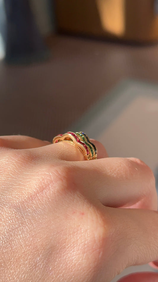 Vintage Gemstone Stacking Rings