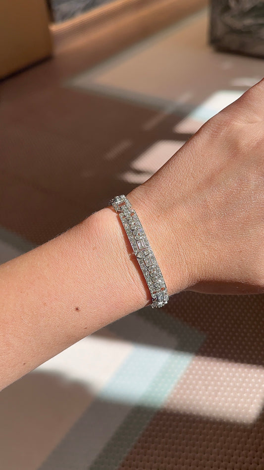 Vintage Multi Shape Diamond Tennis Bracelet