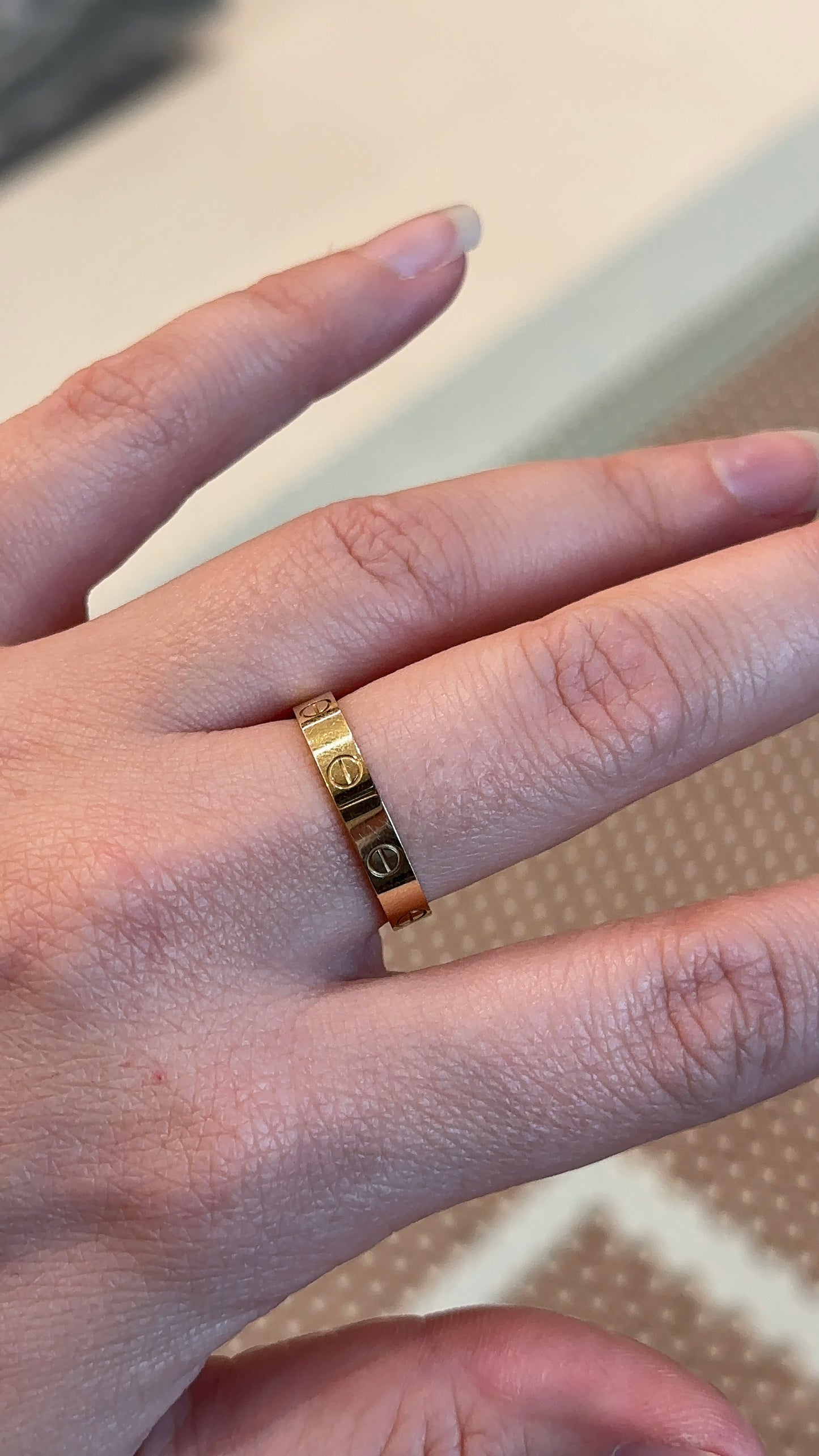 Vintage Cartier 18K Yellow Gold Love Ring