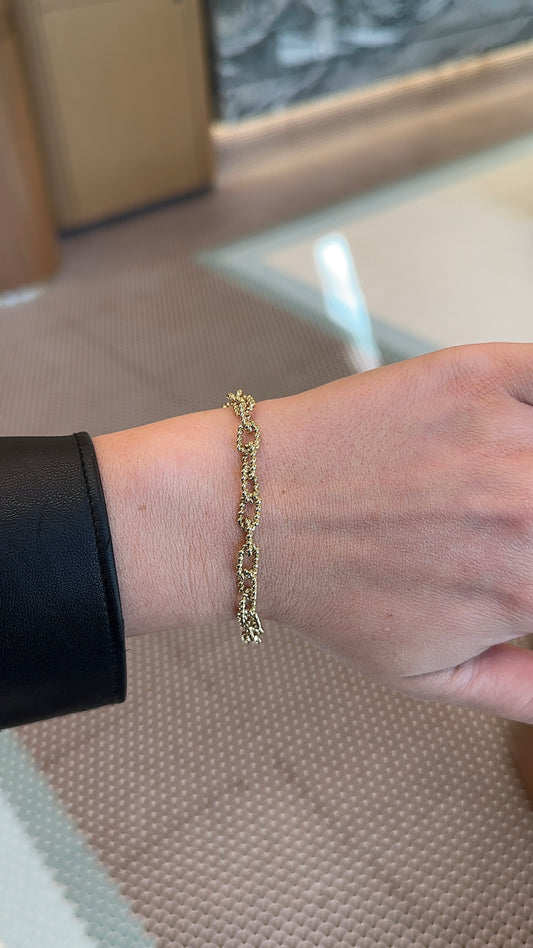 Textured Link Bracelet