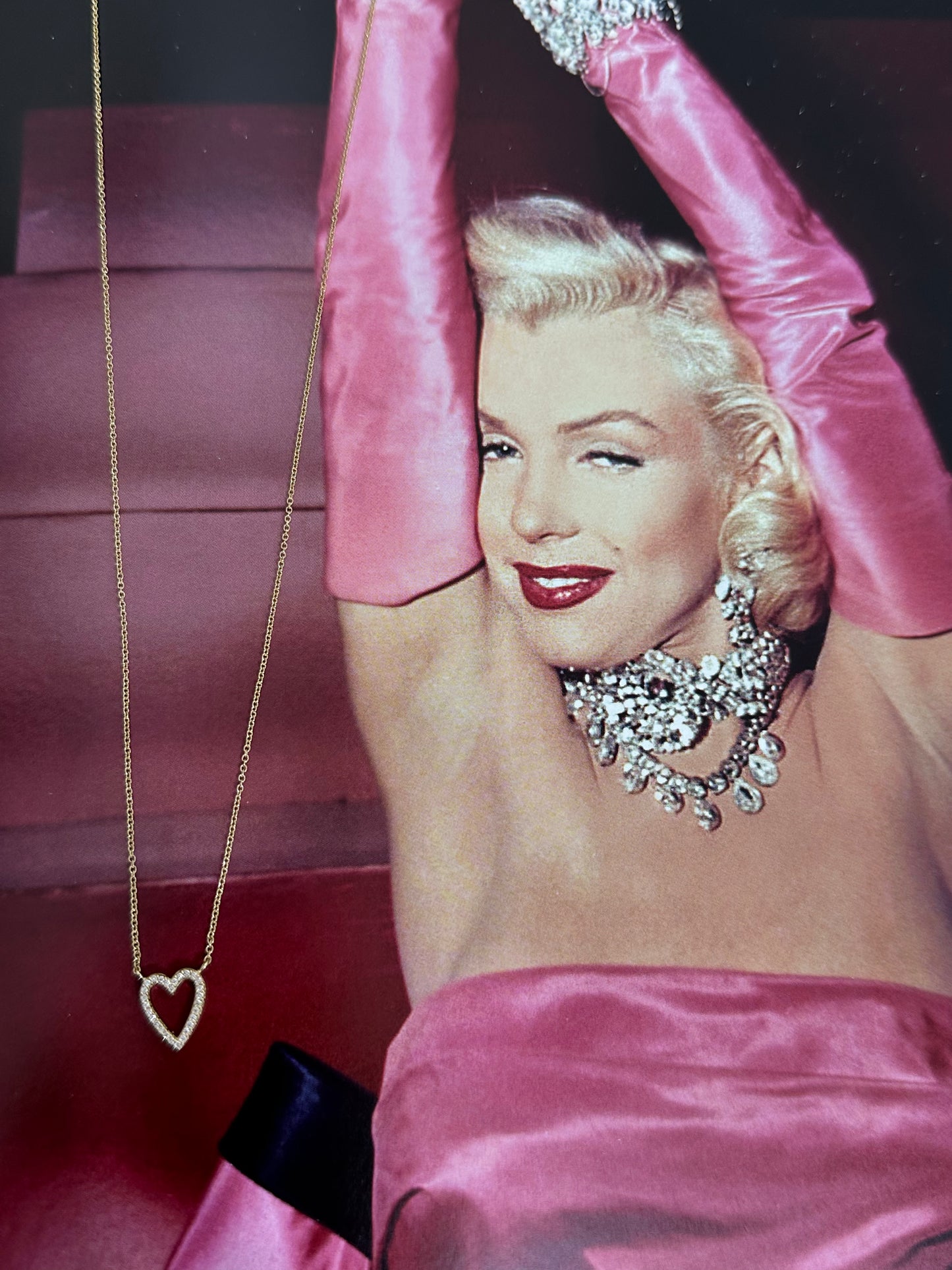 Diamond Pave Open Heart Necklace