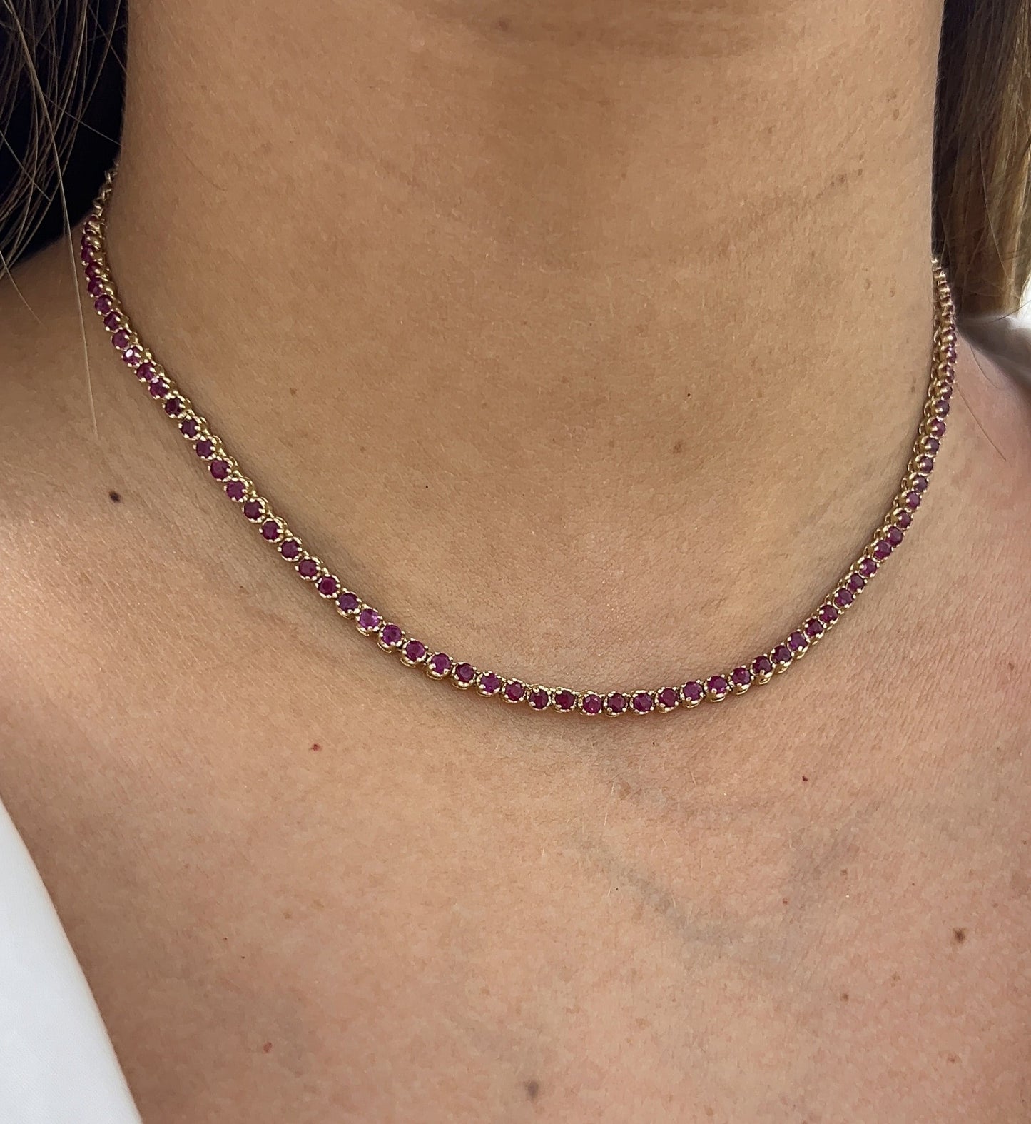 Adjustable Gemstone Tennis Choker