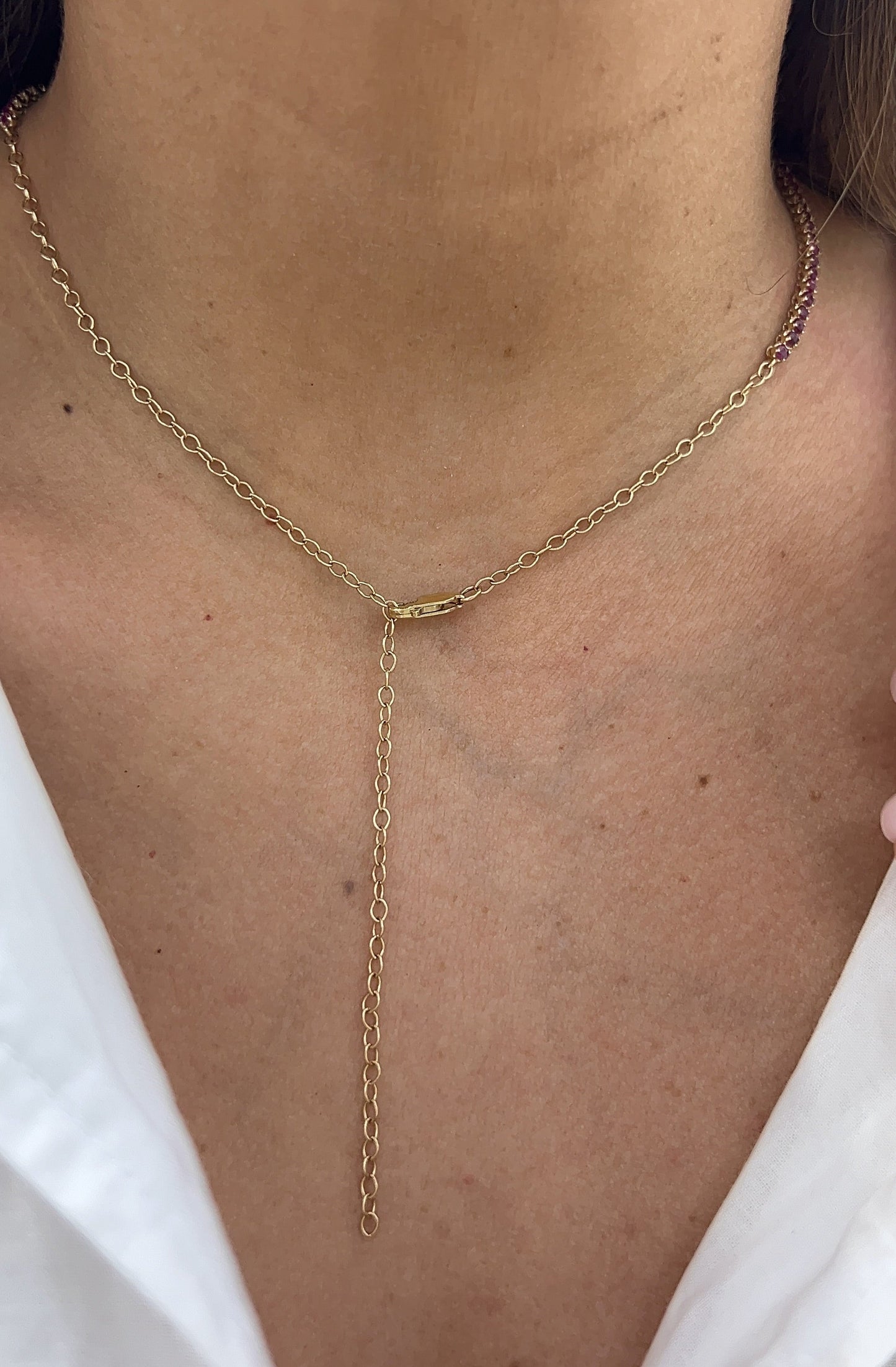 Adjustable Gemstone Tennis Choker