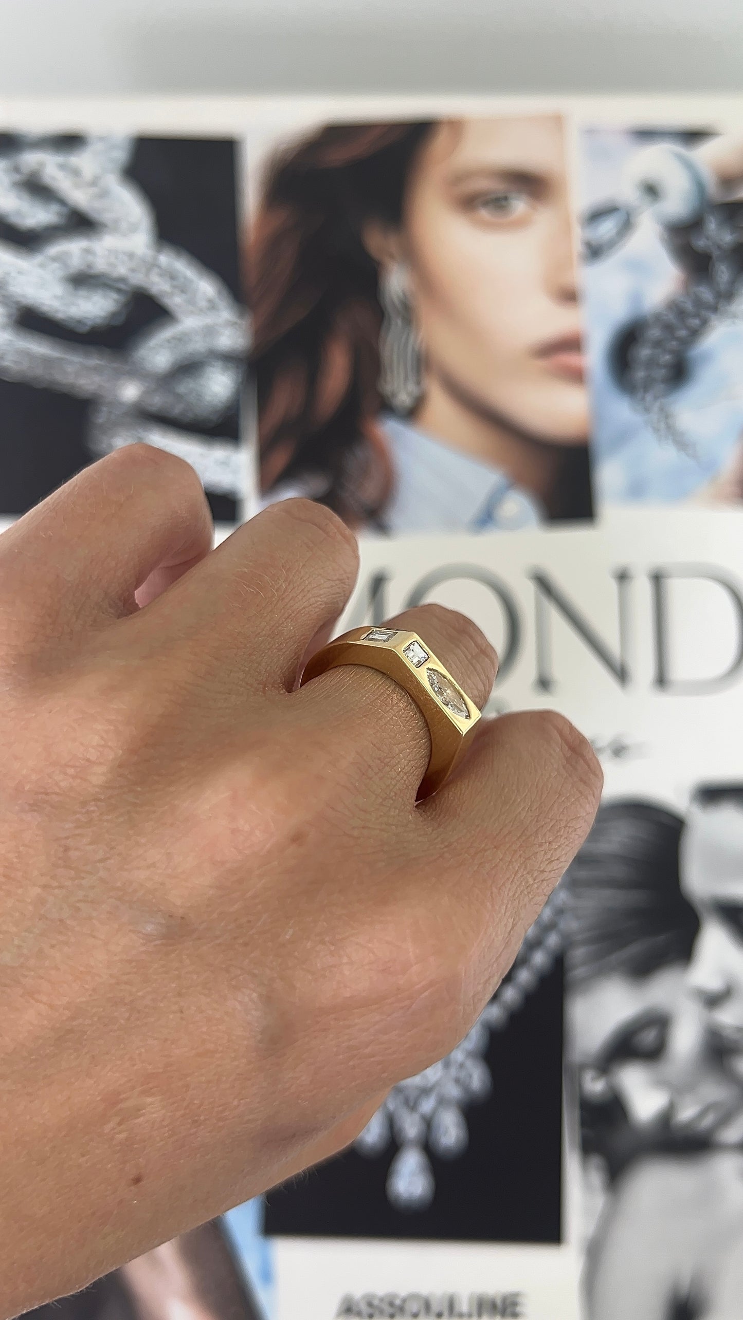 The Gemma Ring - Marquise Emerald Cut