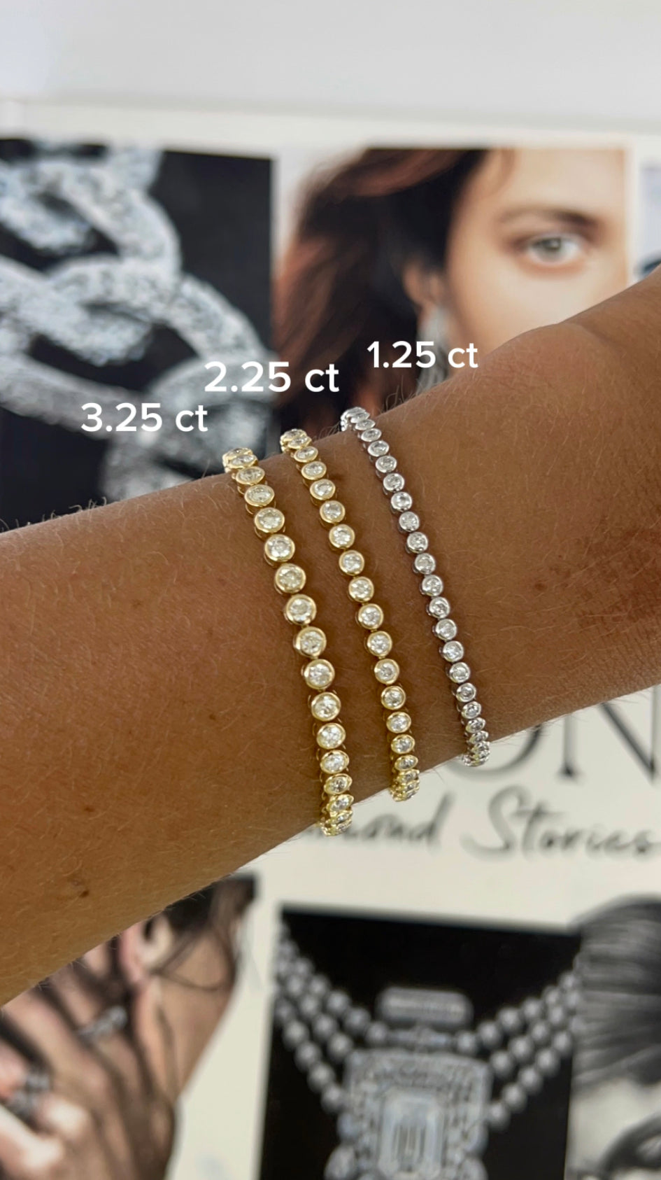 Bezel Diamond Tennis Bracelet