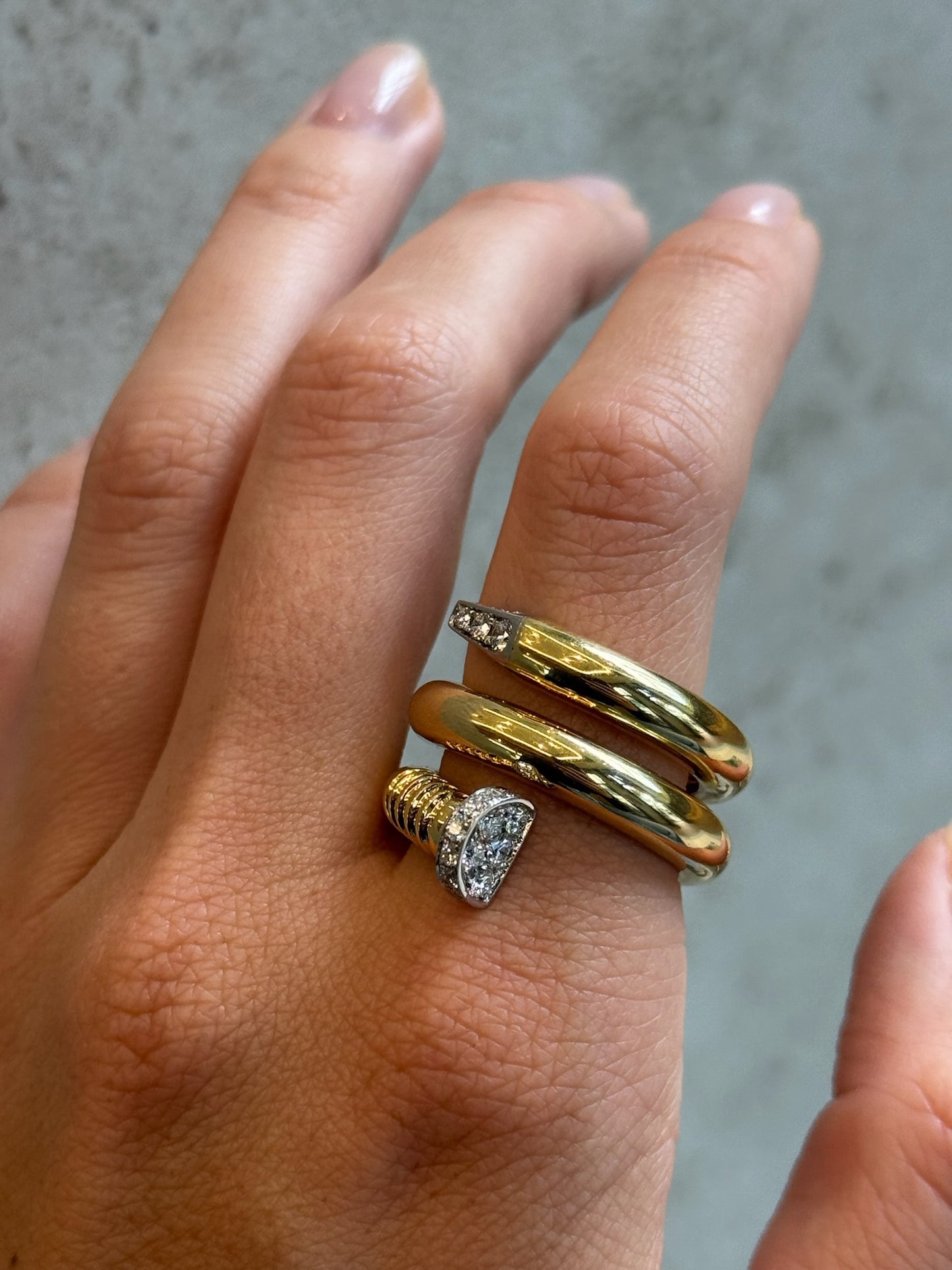 Estate David Webb Diamond Nail Ring – Henri Noël