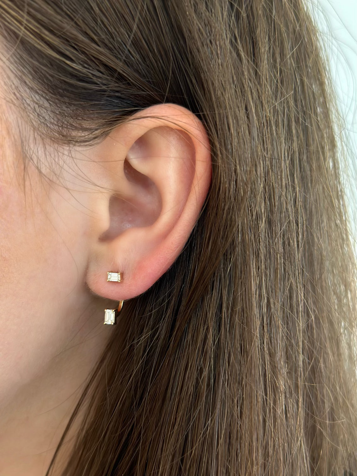 Emerald Diamond Jacket Earrings