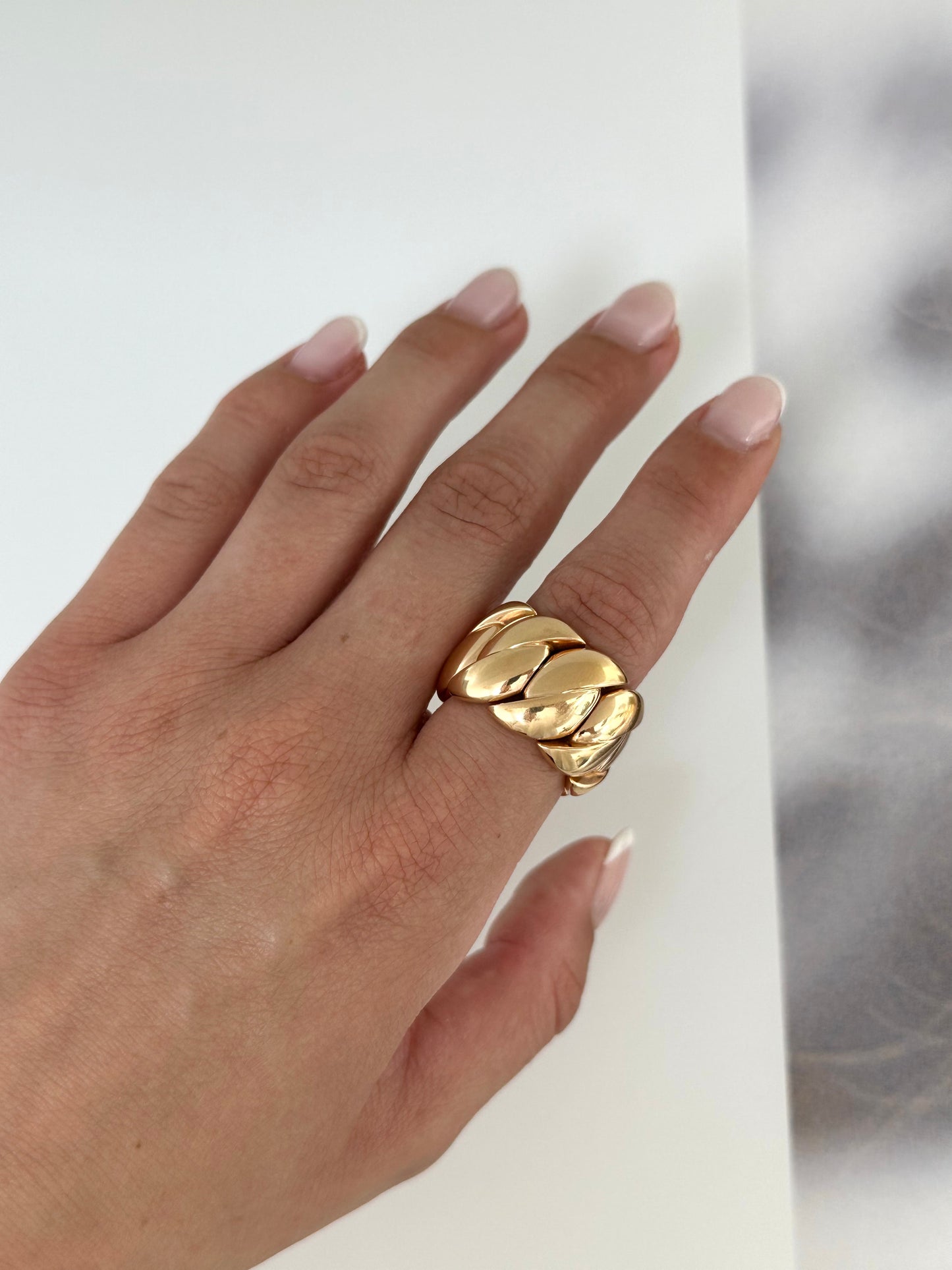 Vintage Sidney Garber Chunky Wave Length Ring