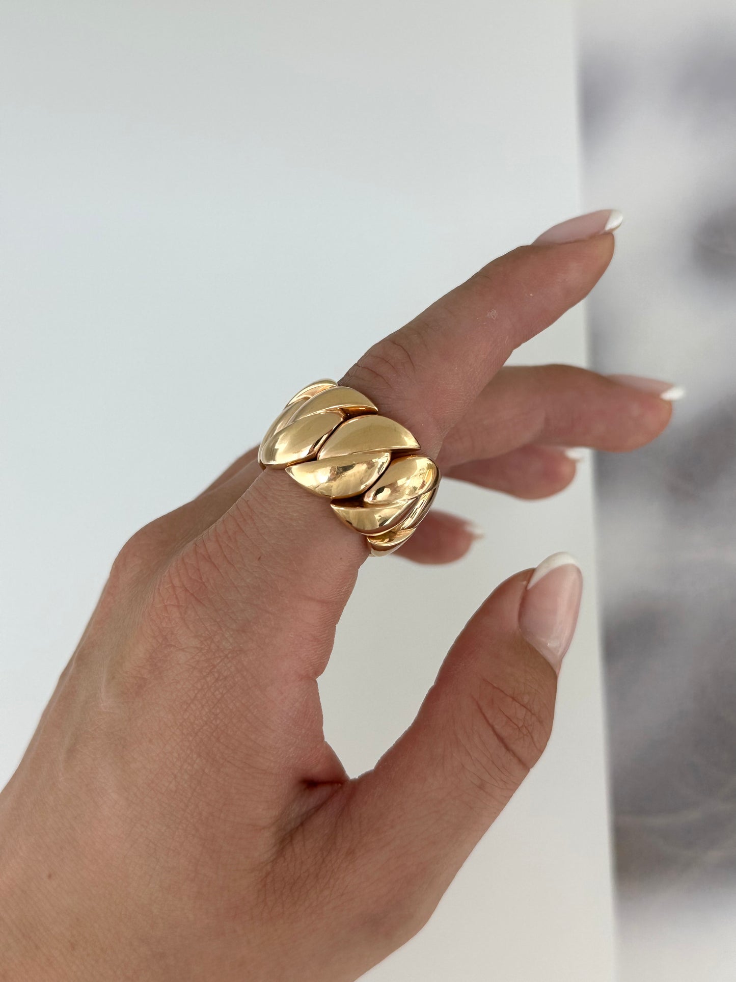 Vintage Sidney Garber Chunky Wave Length Ring