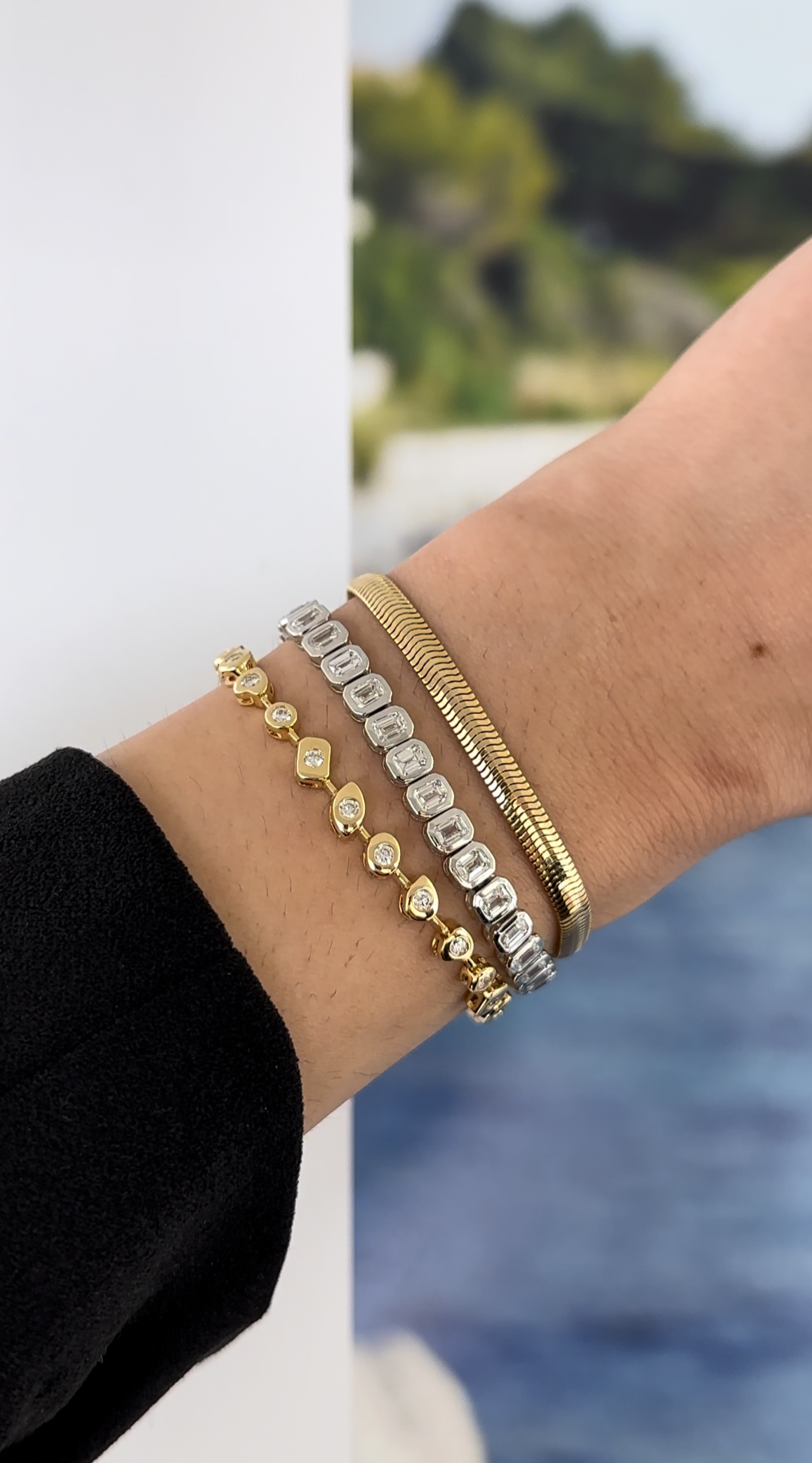 Gold Herringbone Bracelet