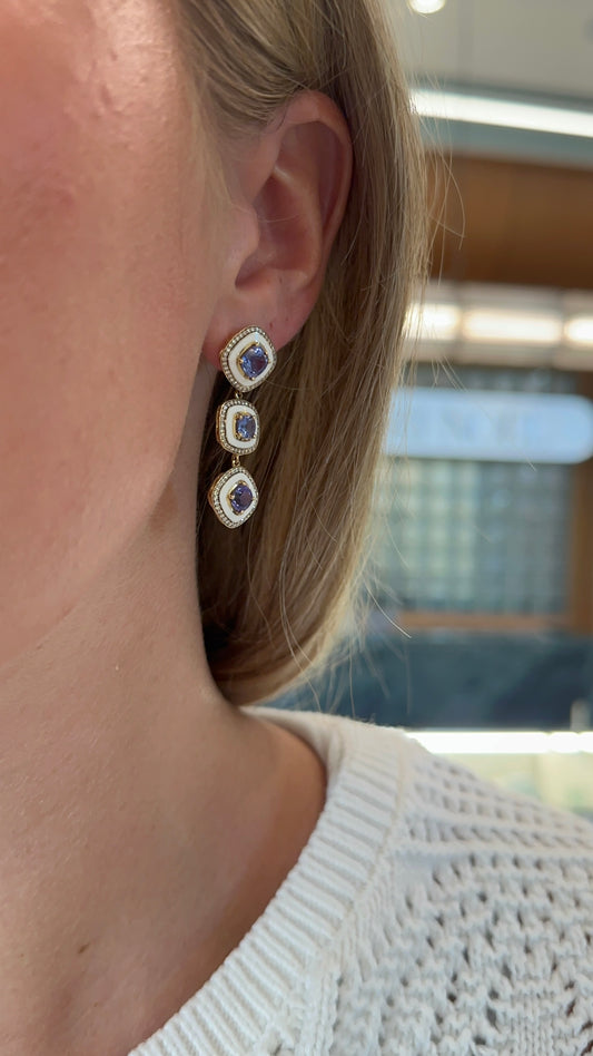 Selim Mouzannar - Mina Tanzanite Drop Earrings – Henri Noël
