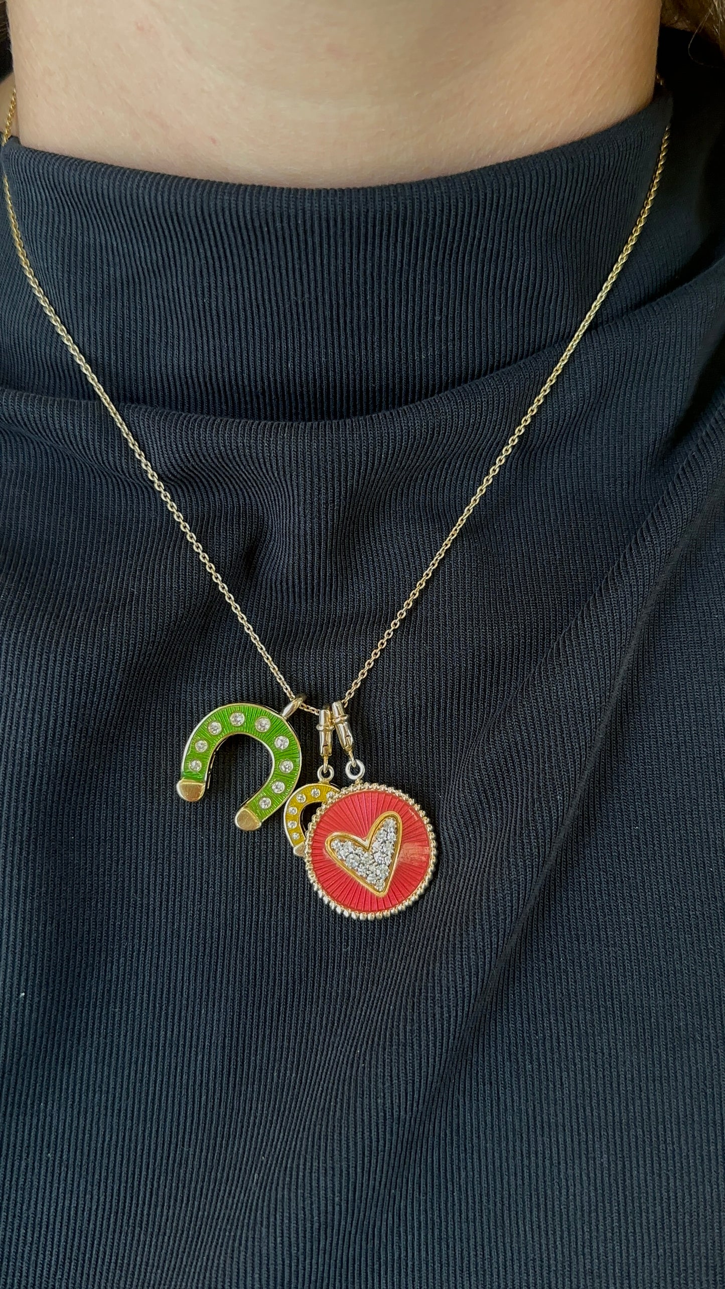 Selim Mouzannar - Double Face Heart & Star Charm