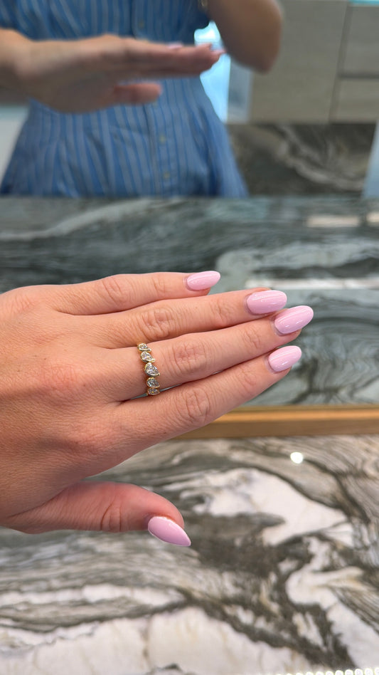 Pear Cascade Diamond Ring