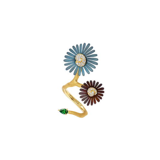 Mike Joseph- Double Petali Ring with Tsavorite – Henri Noël