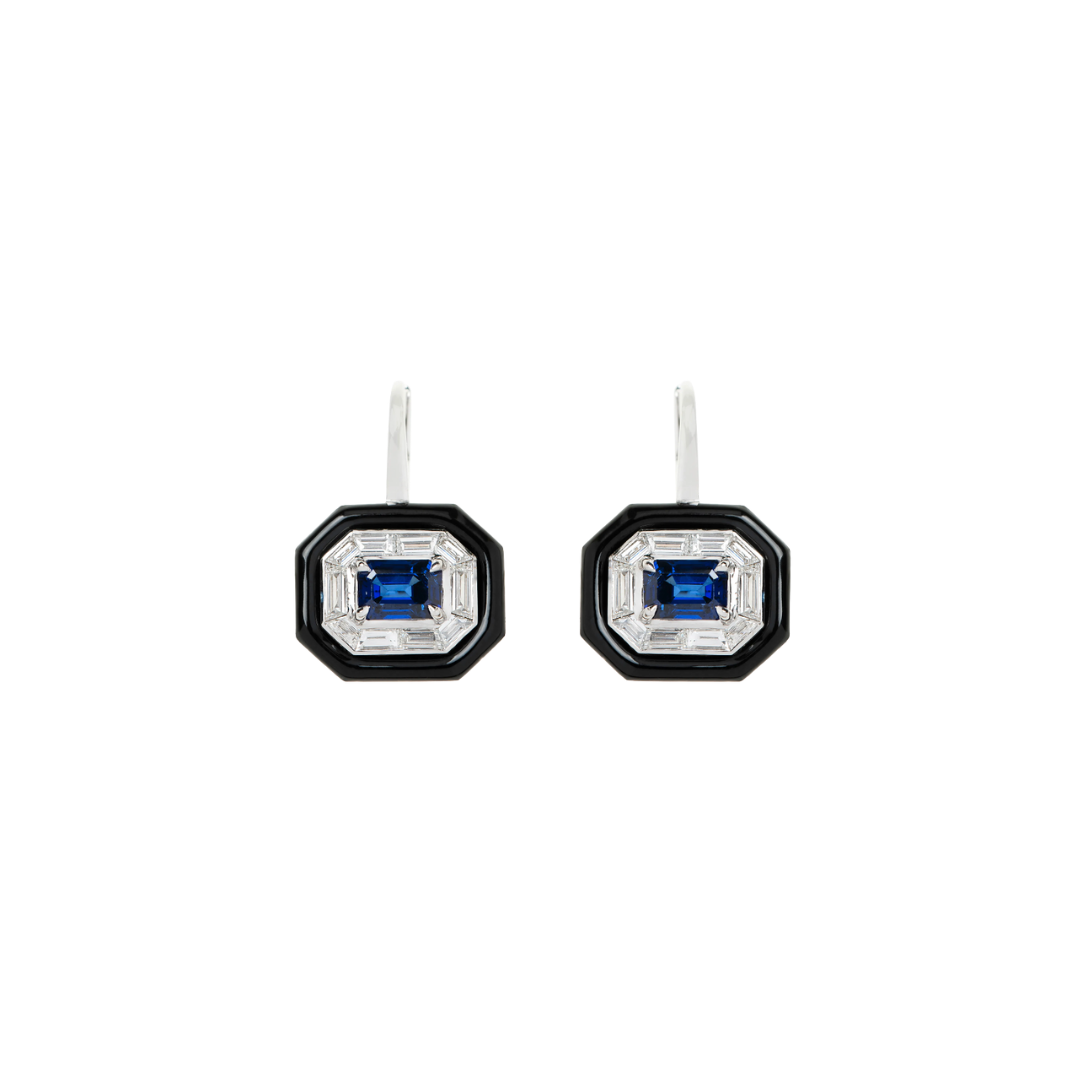 Nikos Koulis- Oui Blue Sapphire Earrings