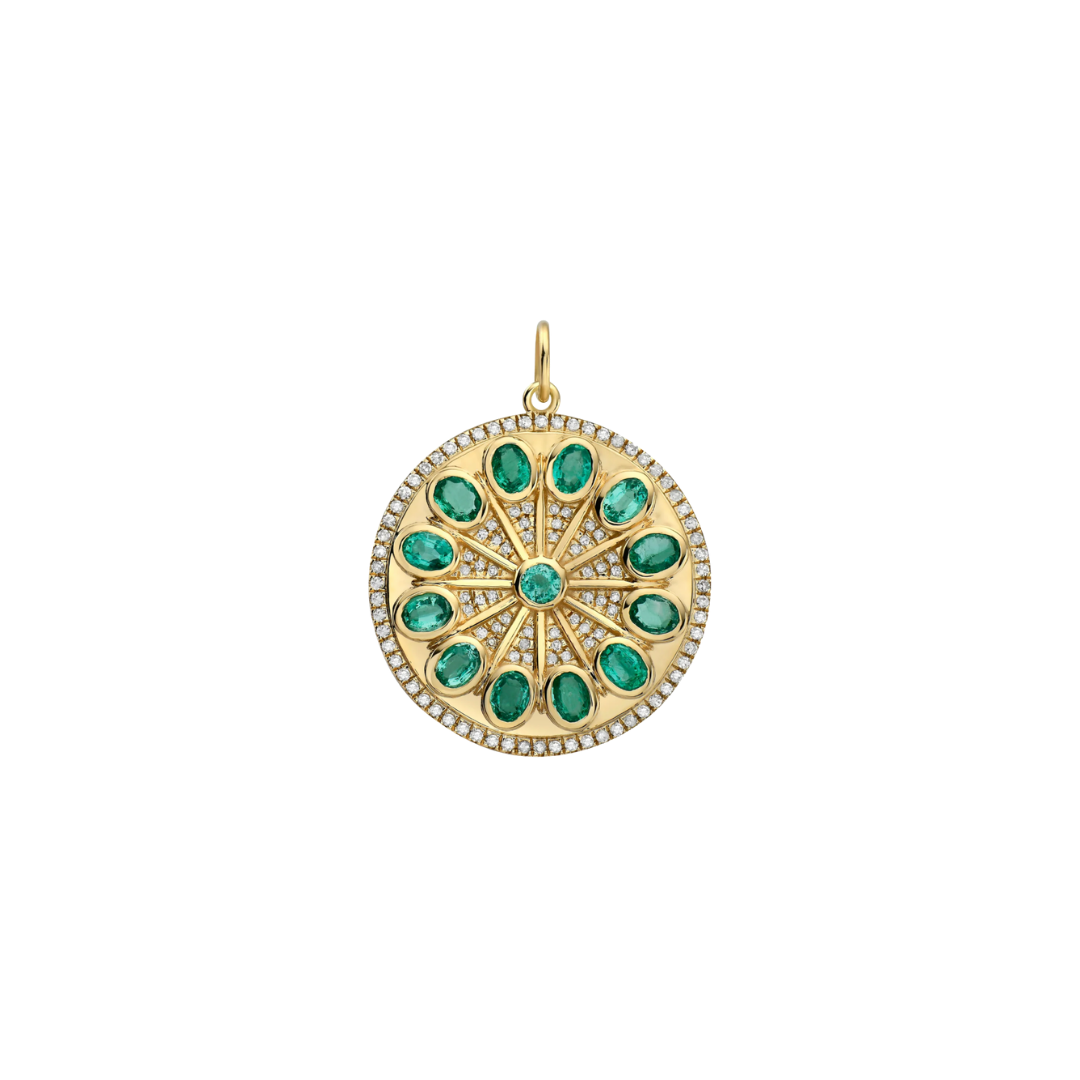Lionheart- Serenity Emerald Amulet Charm
