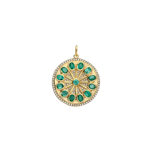 Lionheart- Serenity Emerald Amulet Charm