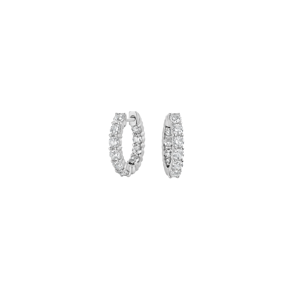 Inside Out Diamond Hoops
