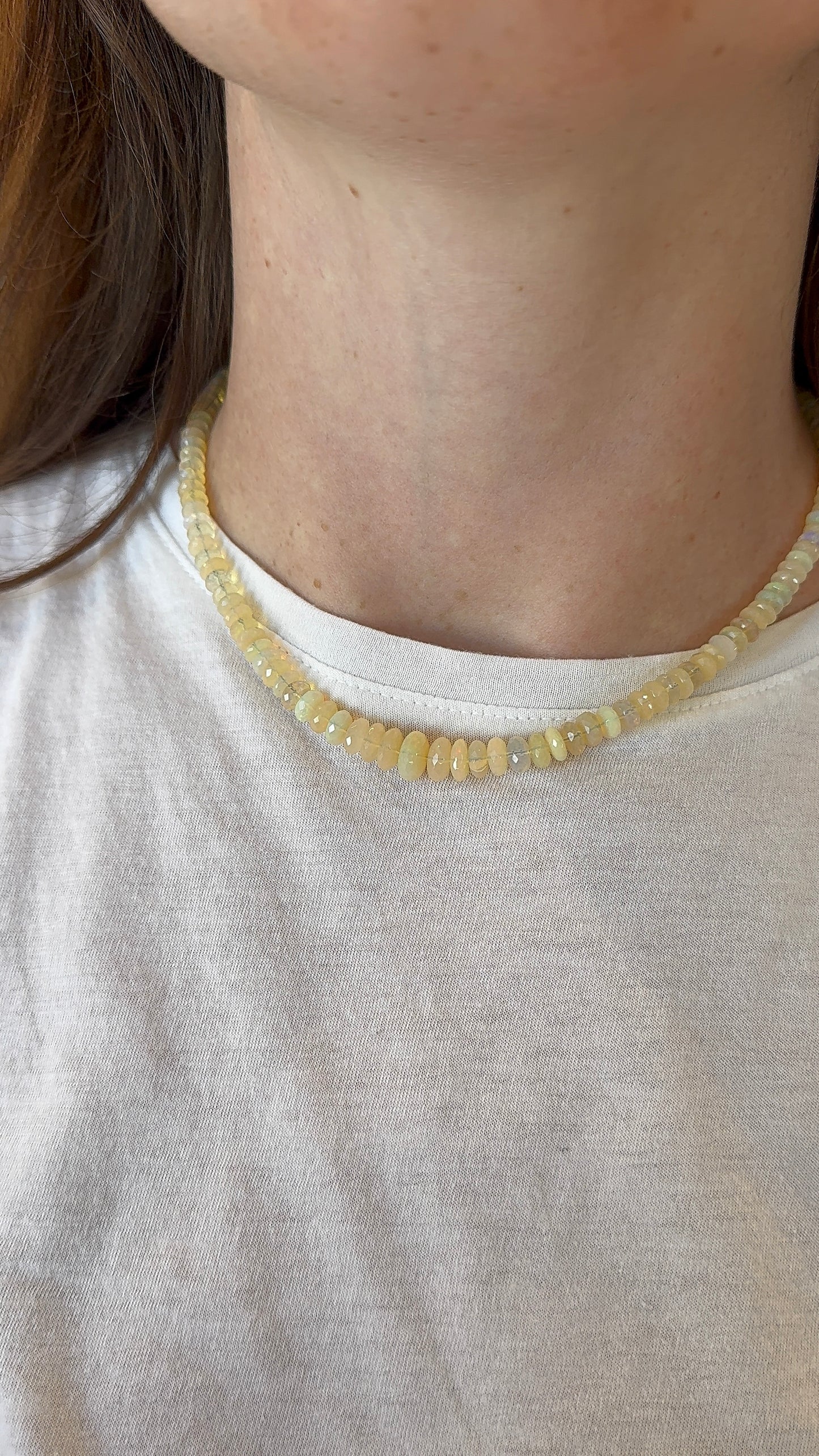 JIA JIA - Soleil Graduated Faceted Opal Necklace – Henri Noël