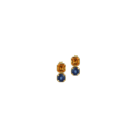 Kyanite and Citrine Studs