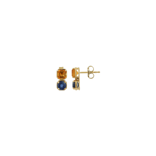 Kyanite and Citrine Studs
