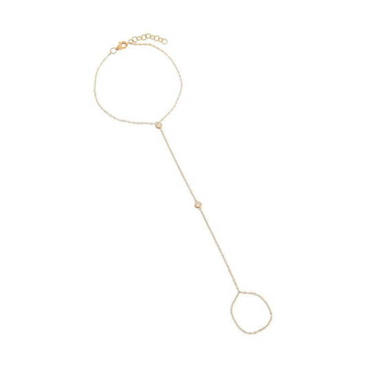 Lawson Bezel Diamond Hand Chain – Henri Noël