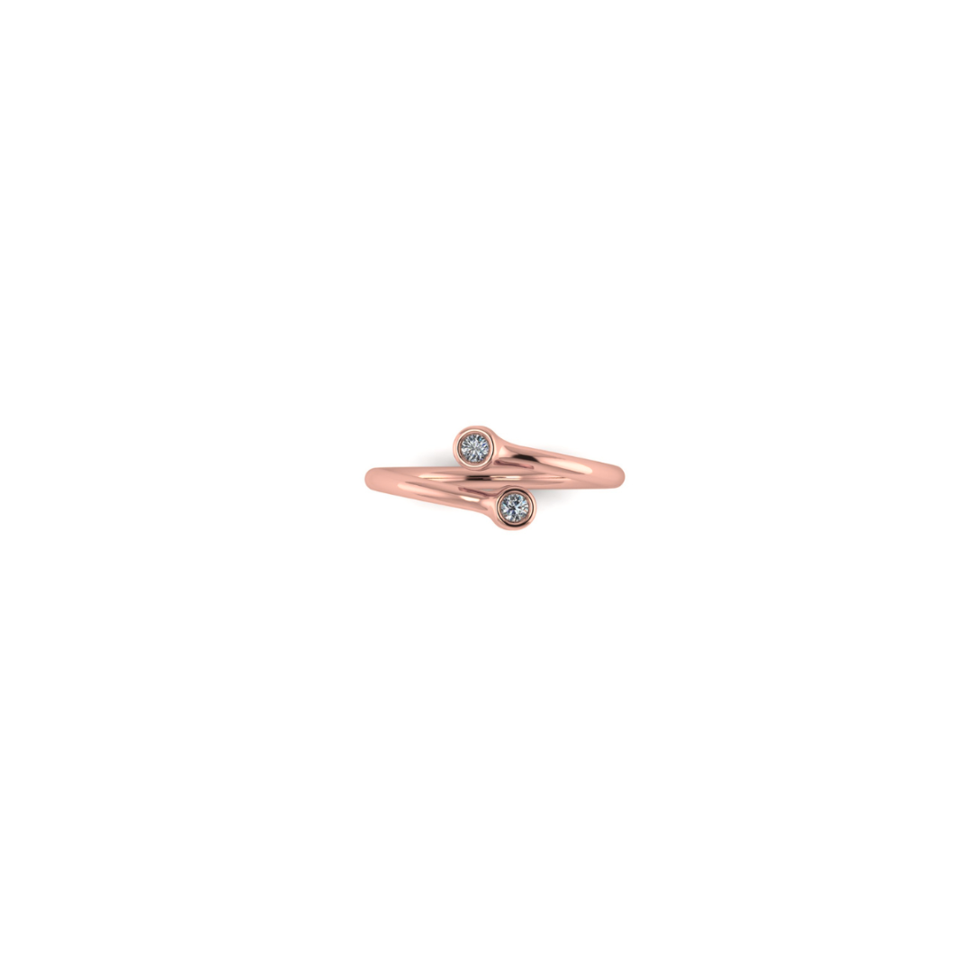 Lawson Twin Diamond Pinky Ring – Henri Noël