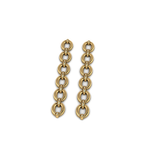 Lawson Two-Way Twin Chain Earrings – Henri Noël