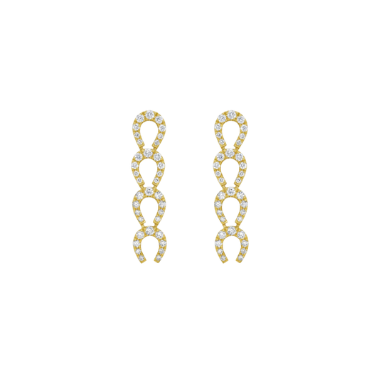 Lionheart- Legacy DIamond Horseshoe Drop Earrings