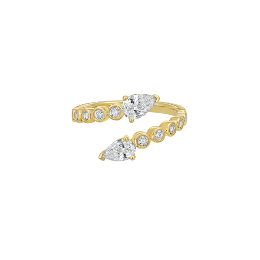 Lionheart- Diamond Teardrop Cuff Ring – Henri Noël