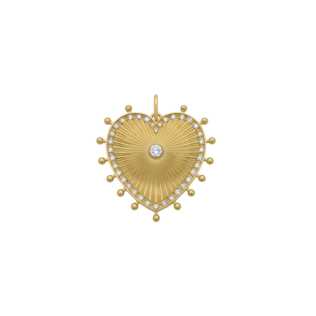 Lionheart- Cassandane Large Diamond Heart Medallion – Henri Noël
