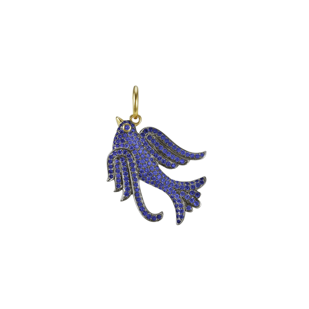 Lionheart- Lovey Sapphire Baby Bird Charm – Henri Noël