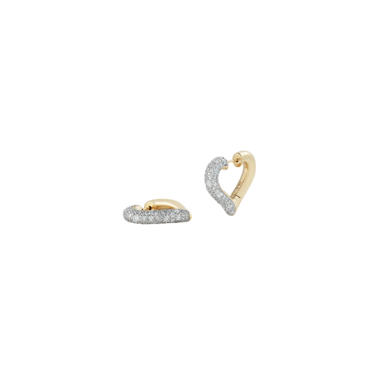 Lucy Delius- Modern Finish Chubby Love Diamond Earrings