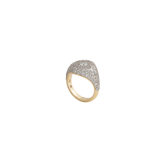 Lucy Delius- Modern Finish Diamond Signet Ring