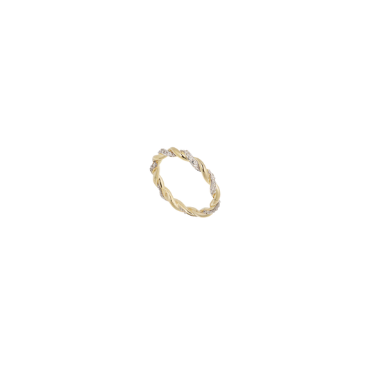 Lucy Delius- Modern Finish Twisted Rope Diamond Ring