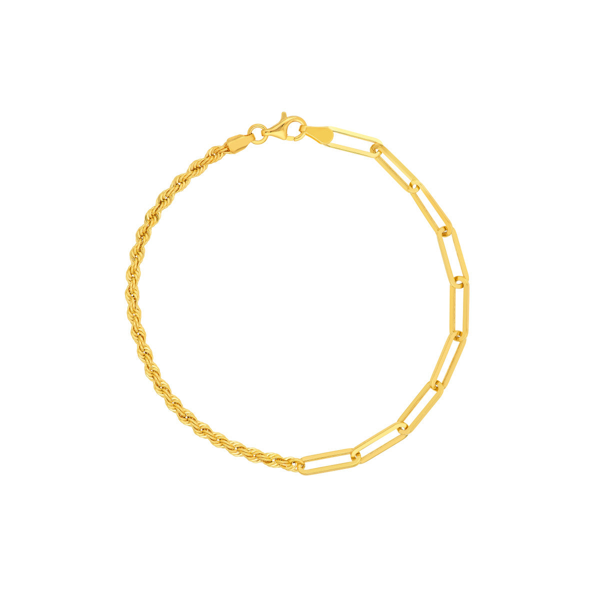 Paperclip and Cable Rope Bracelet