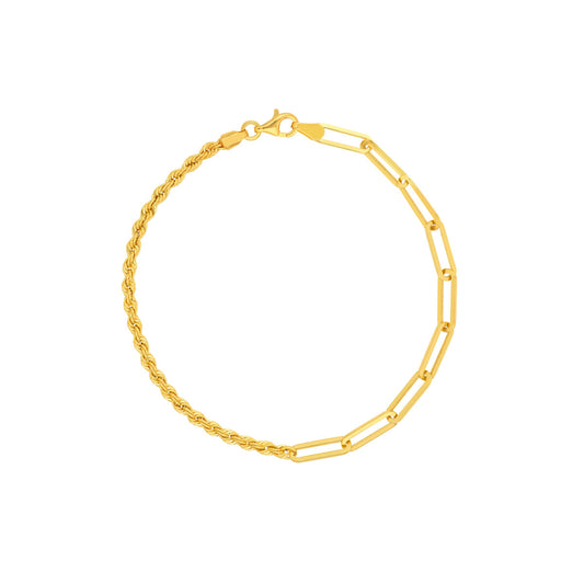 Paperclip and Cable Rope Bracelet