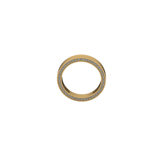 MG Diamond Hammered Ring – Henri Noël